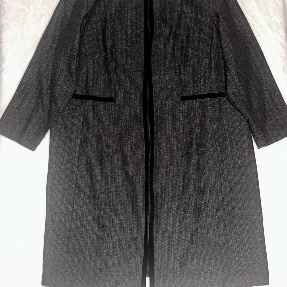 Danny & Nicole Black and Gray Textured Coat - Picture 2 of 5